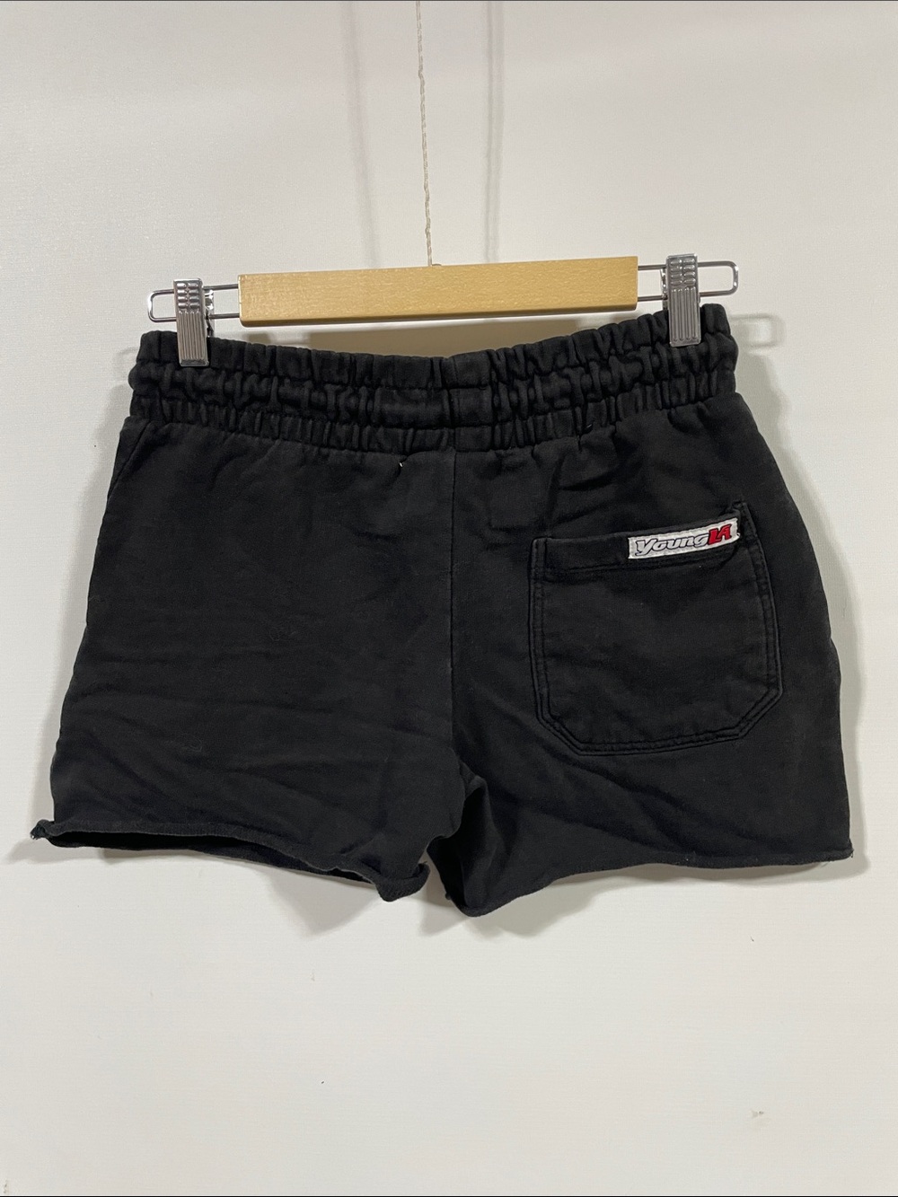 YoungLA Black Women's Athletic Drawstring Shorts - Picture 3 of 3